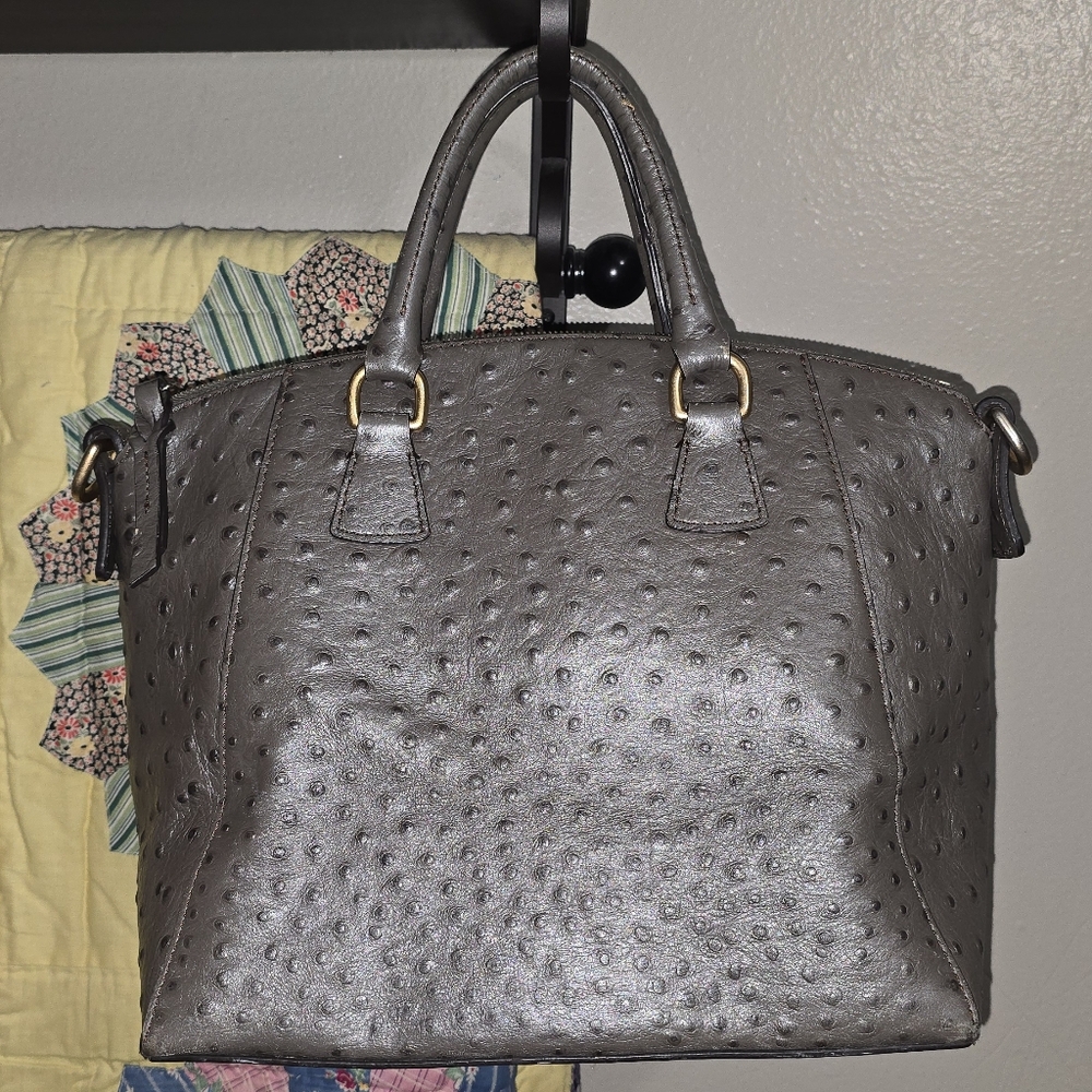 Dooney & Bourke Metallic Gray Satchel - Picture 3 of 6